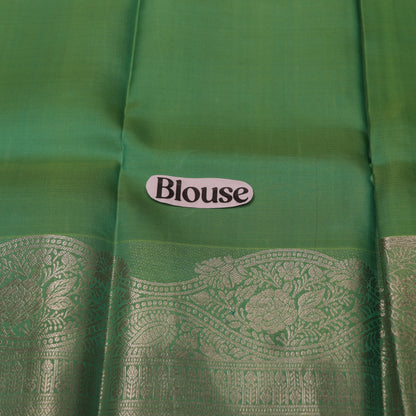 Pure Silk Saree Self Green Colour - Vaishali Silks