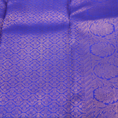 Pure Silk Saree Blue With Dark Blue Colour - Vaishali Silks