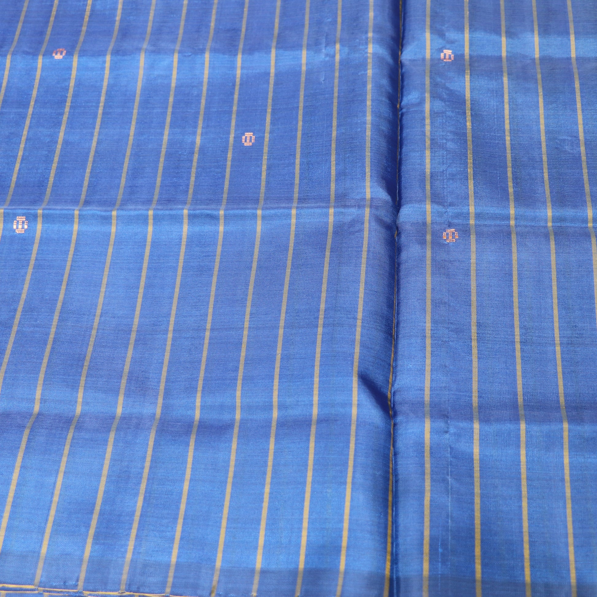 Banana Silk  Saree  blue with Yellow - Vaishali Silks