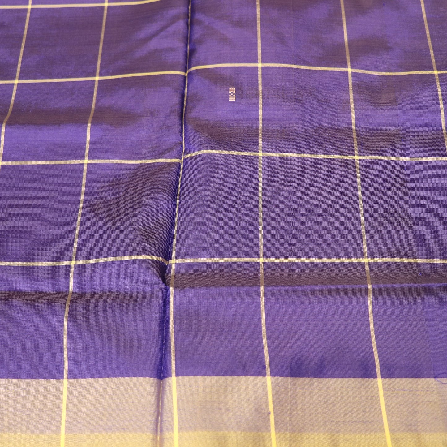 Banana Silk  Saree Yellow With Violet - Vaishali Silks