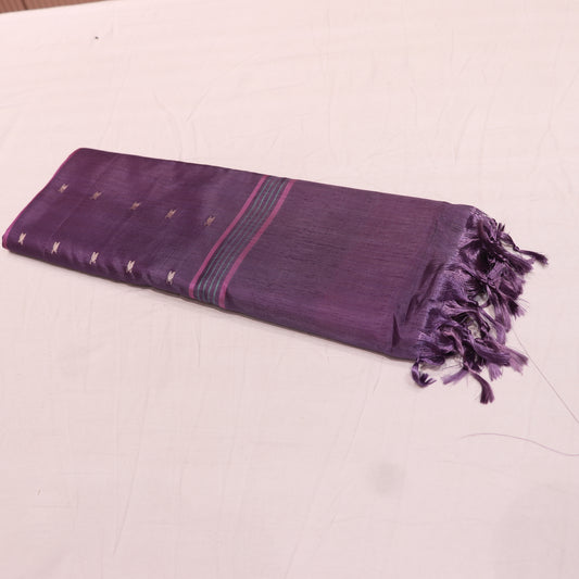 Banana Silk  Saree Pink with  Purple Colour - Vaishali Silks