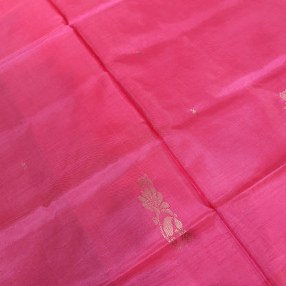 Banana Silk  Saree Pink with  Purple Colour - Vaishali Silks