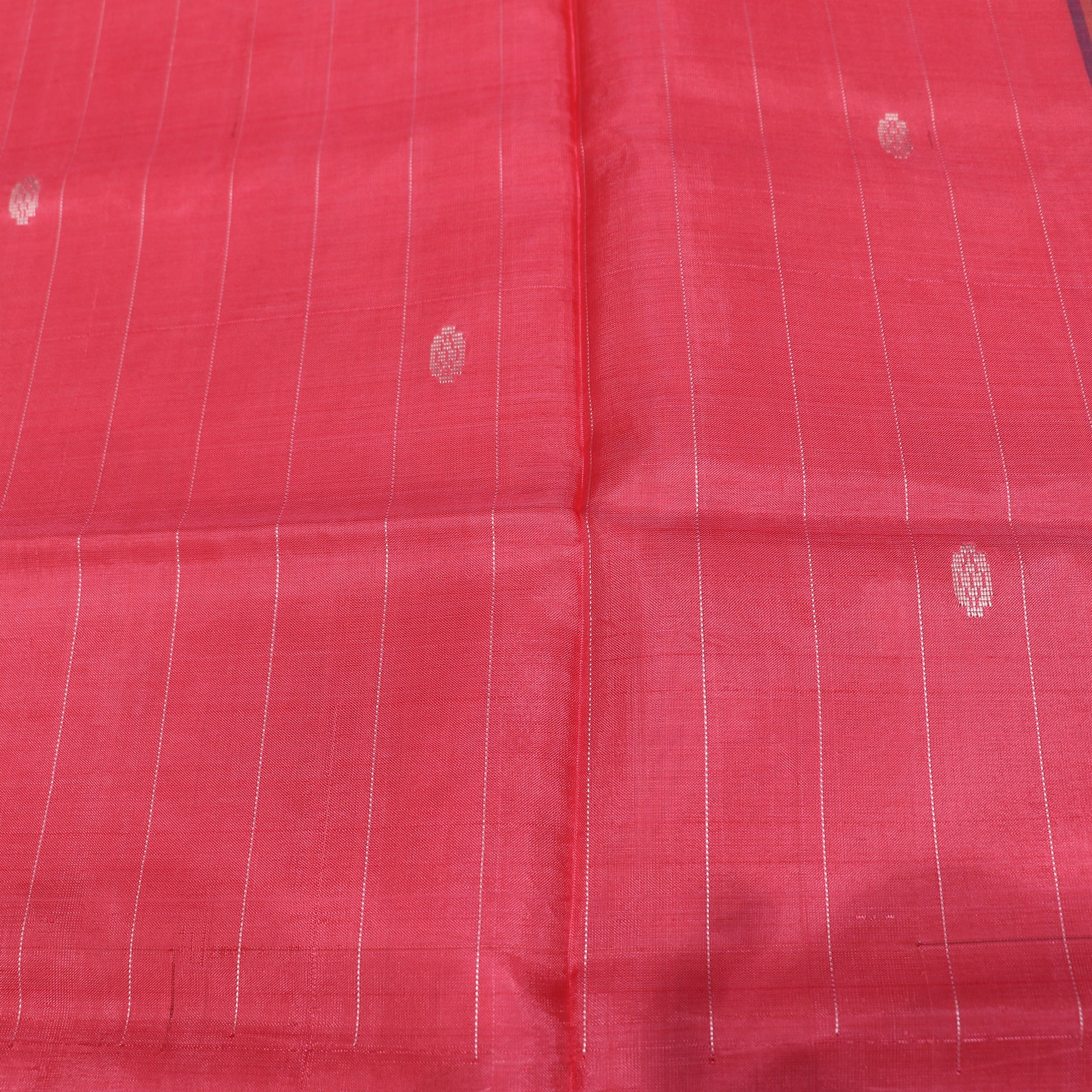 Banana Silk  Saree Peach  With Green Colour - Vaishali Silks