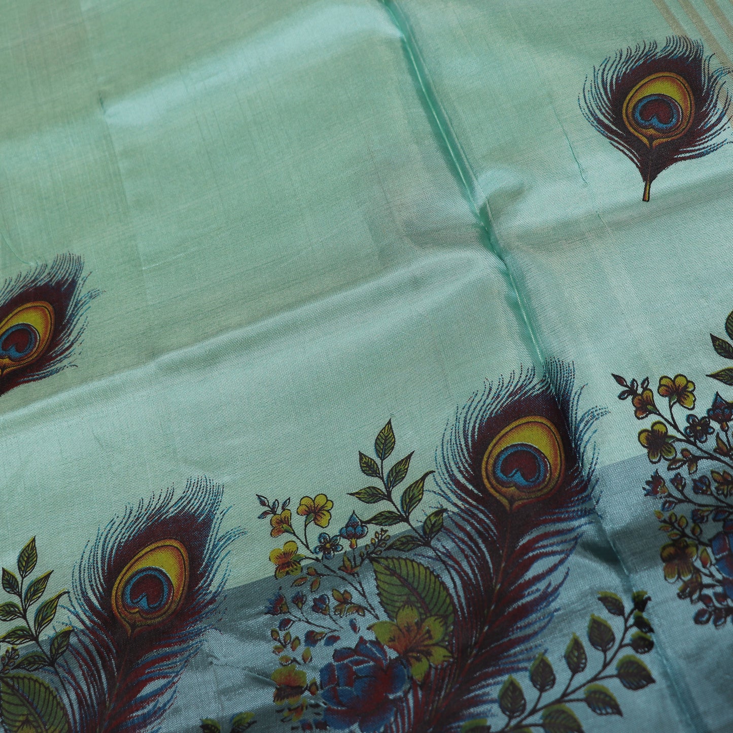 Banana Silk  Saree Green  colour - Vaishali Silks