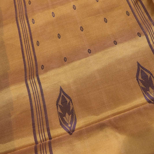 Banana Silk  Saree  Blue with Sandel Colour - Vaishali Silks
