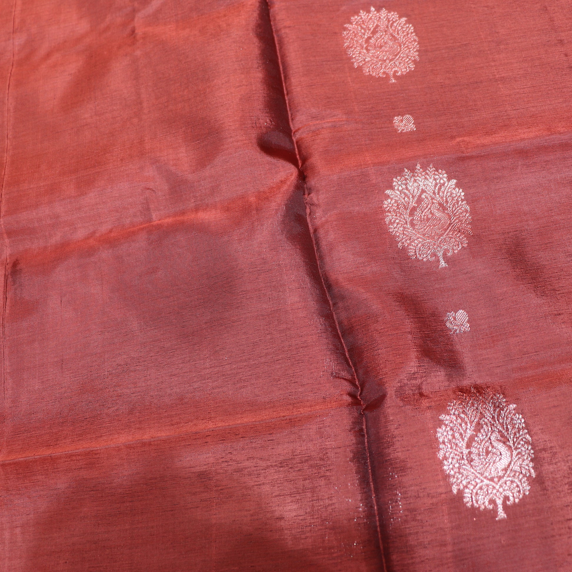 Banana Silk  Saree Sandel with  maroon  Colour - Vaishali Silks