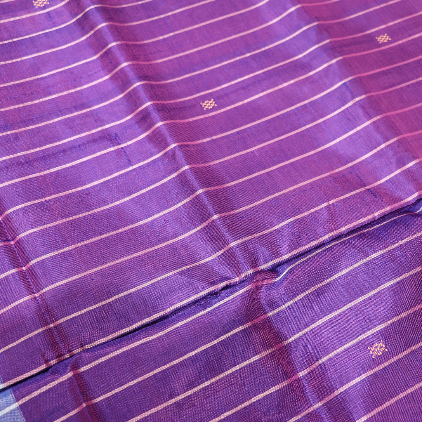 Banana Silk  Saree (WITH OUTBLOUSE) Voilet With Blue - Vaishali Silks