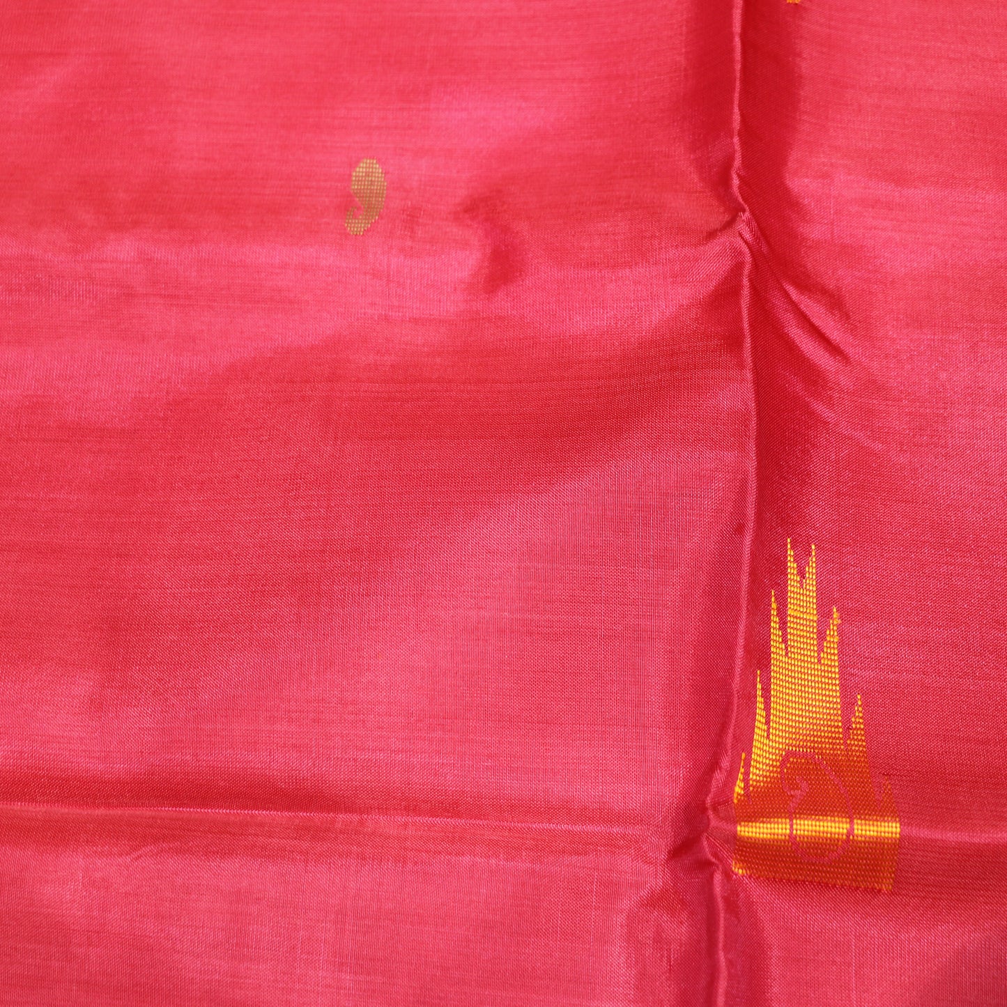 Banana Silk  Saree Red With Green - Vaishali Silks