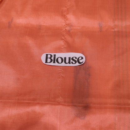 Banana Silk  Saree Peach  With Green - Vaishali Silks