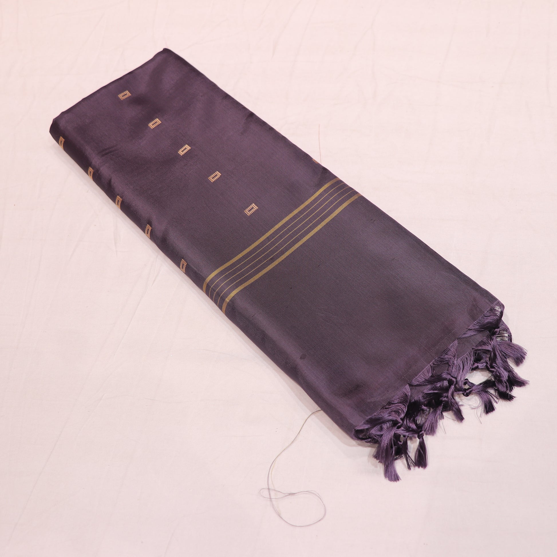 Banana Silk  Saree Purple With  Pink - Vaishali Silks