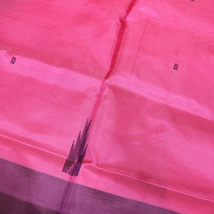Banana Silk  Saree Purple With  Pink - Vaishali Silks