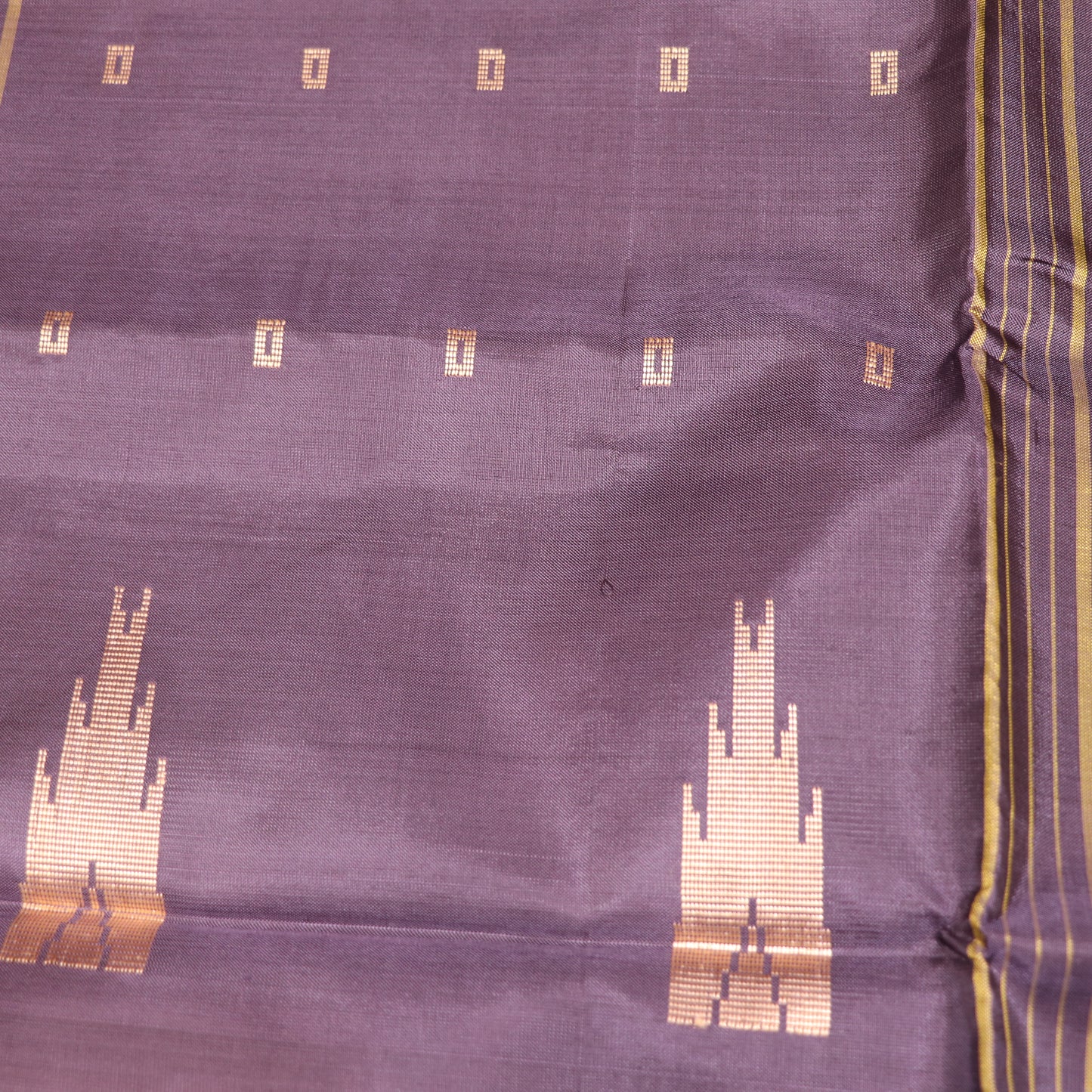 Banana Silk  Saree Purple With  Pink - Vaishali Silks