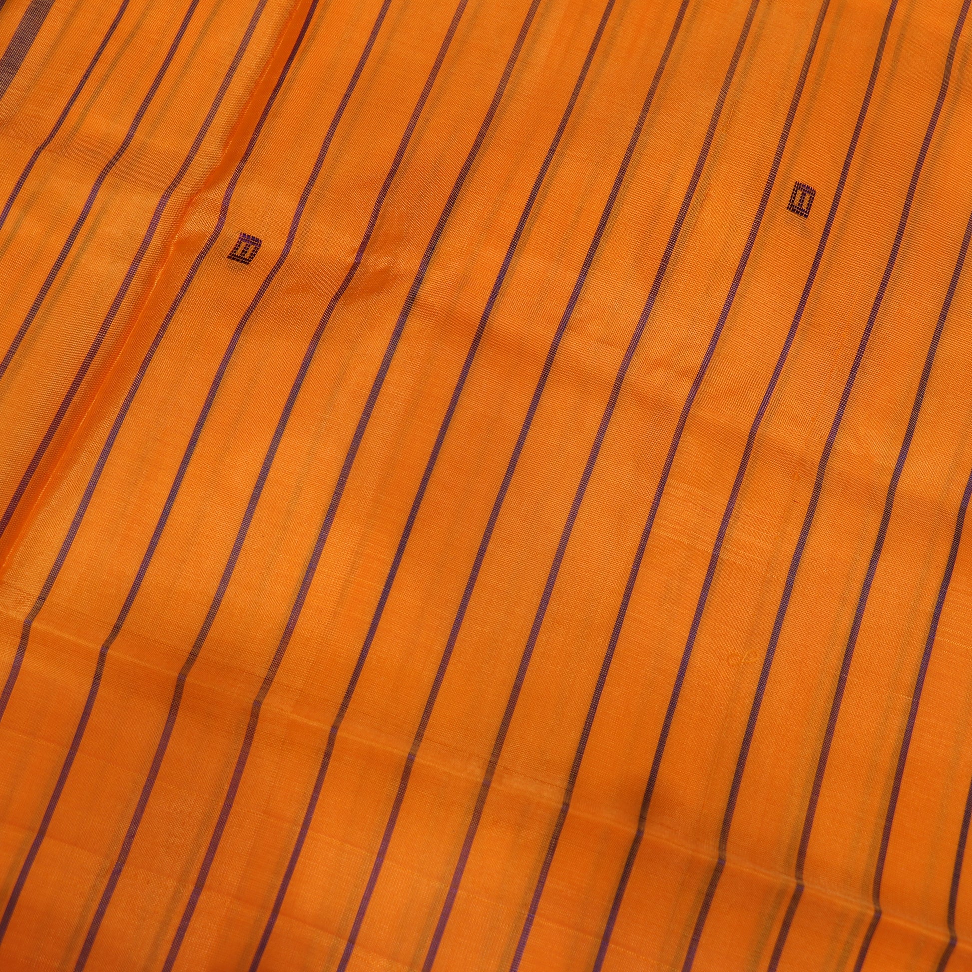 Banana Silk  Saree (WITH OUTBLOUSE)  BLue With  Orange - Vaishali Silks