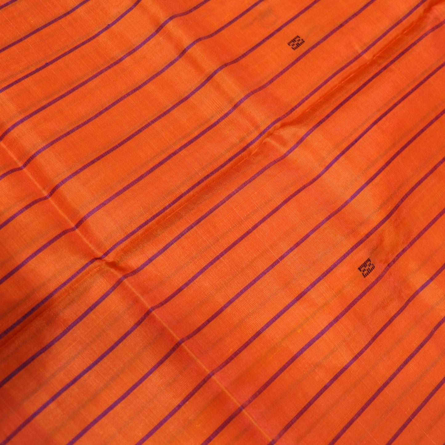 Banana  Silk Saree (without Blouse) Orange With  Green - Vaishali Silks