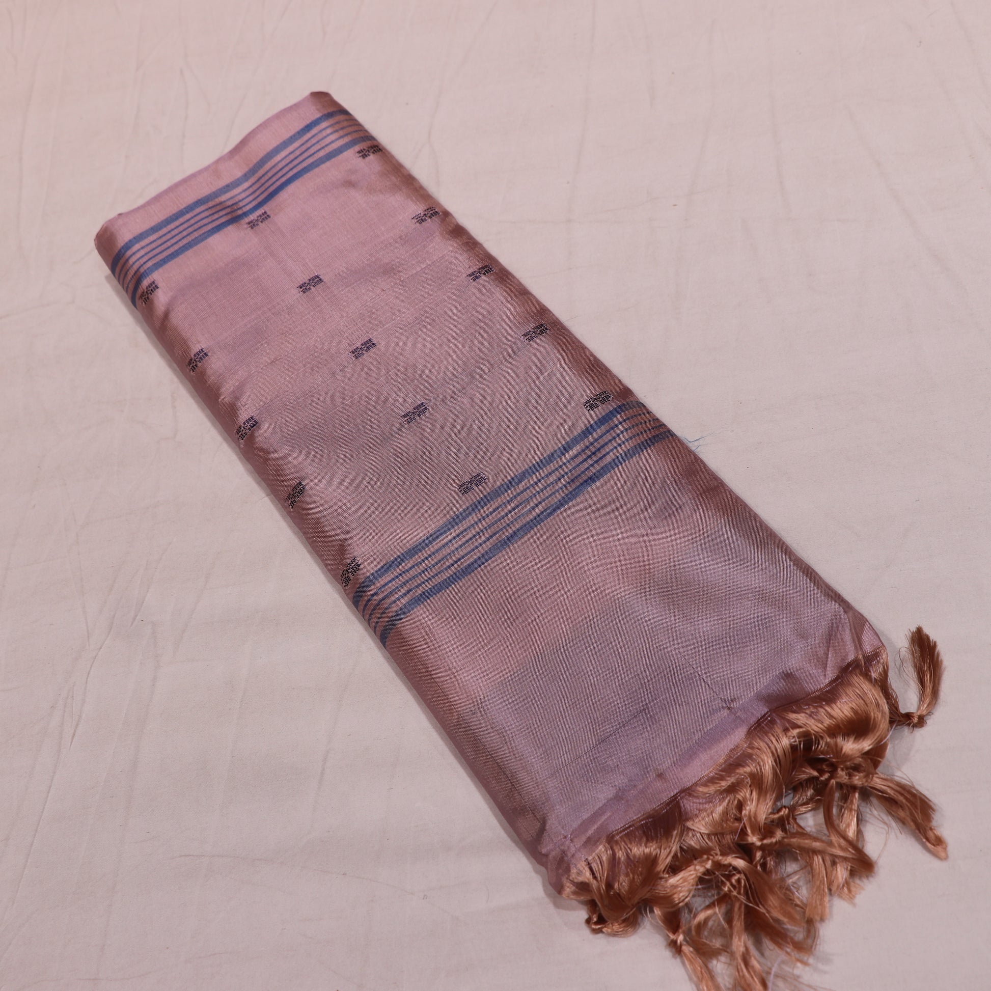 Banana Silk  Saree Blue With Light  Onion  Colour - Vaishali Silks