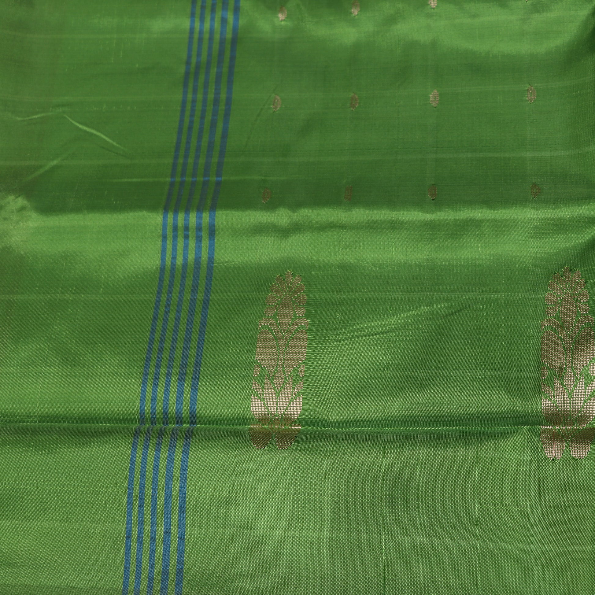 Banana Silk Saree (WITH BOUSE) Pink With Green - Vaishali Silks