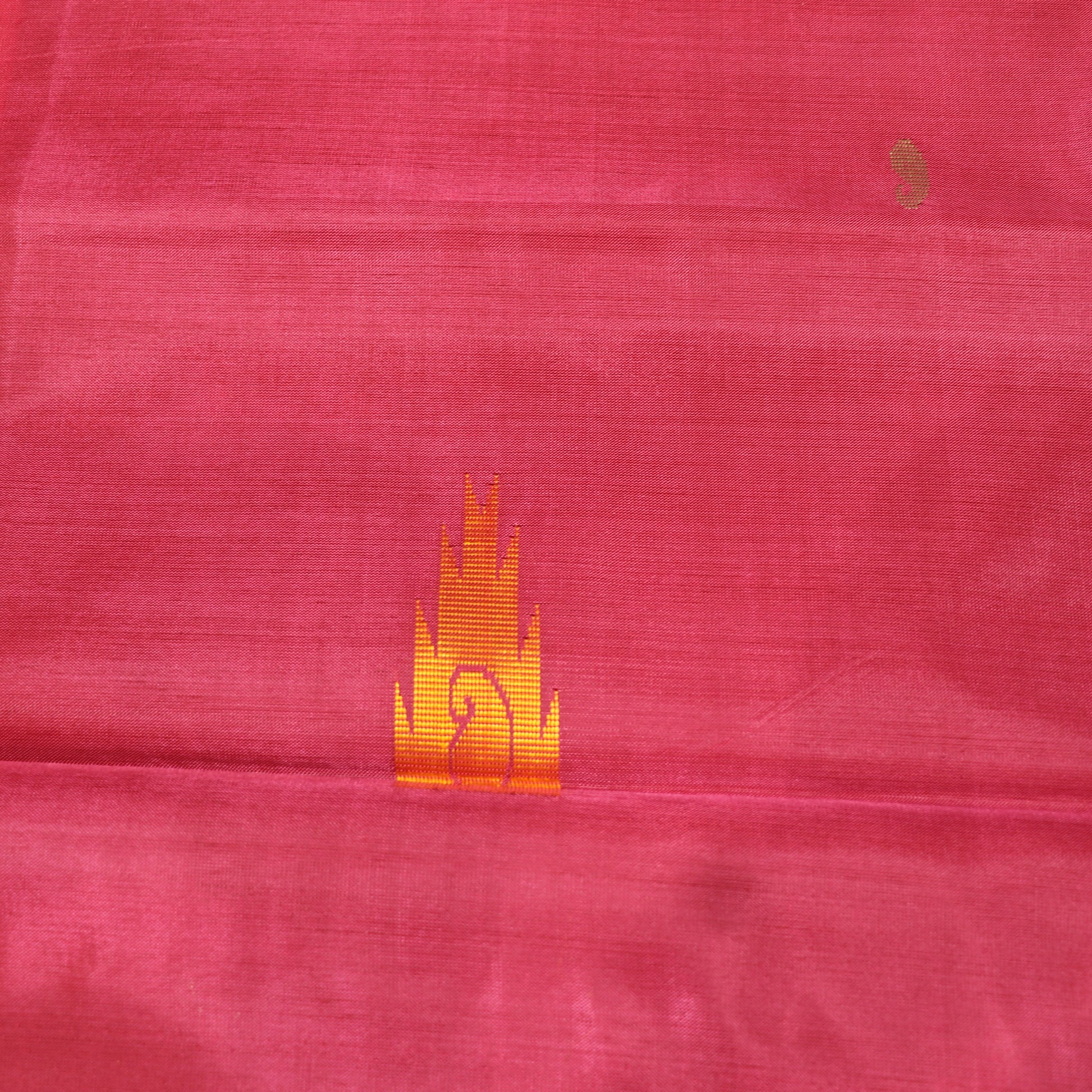 Banana Silk Saree (WITH BOUSE) Yellow With Meroon - Vaishali Silks