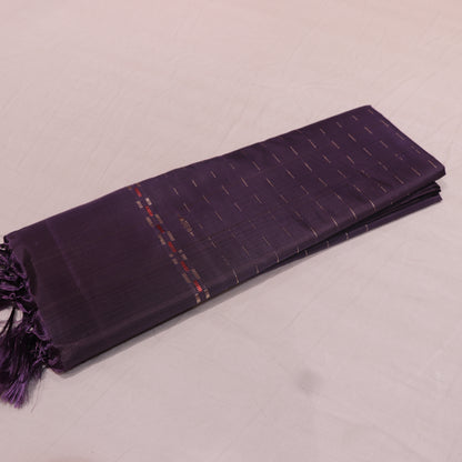 Banana Silk Saree (WITH BOUSE) Pink With  Voilet - Vaishali Silks