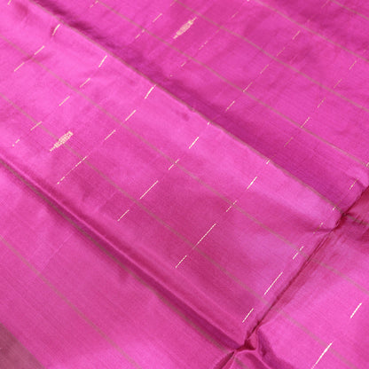 Banana Silk Saree (WITH BOUSE) Pink With  Voilet - Vaishali Silks