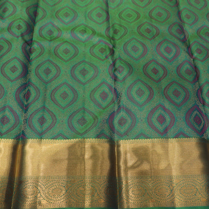 Pure Silk Saree Green  Colour - Vaishali Silks