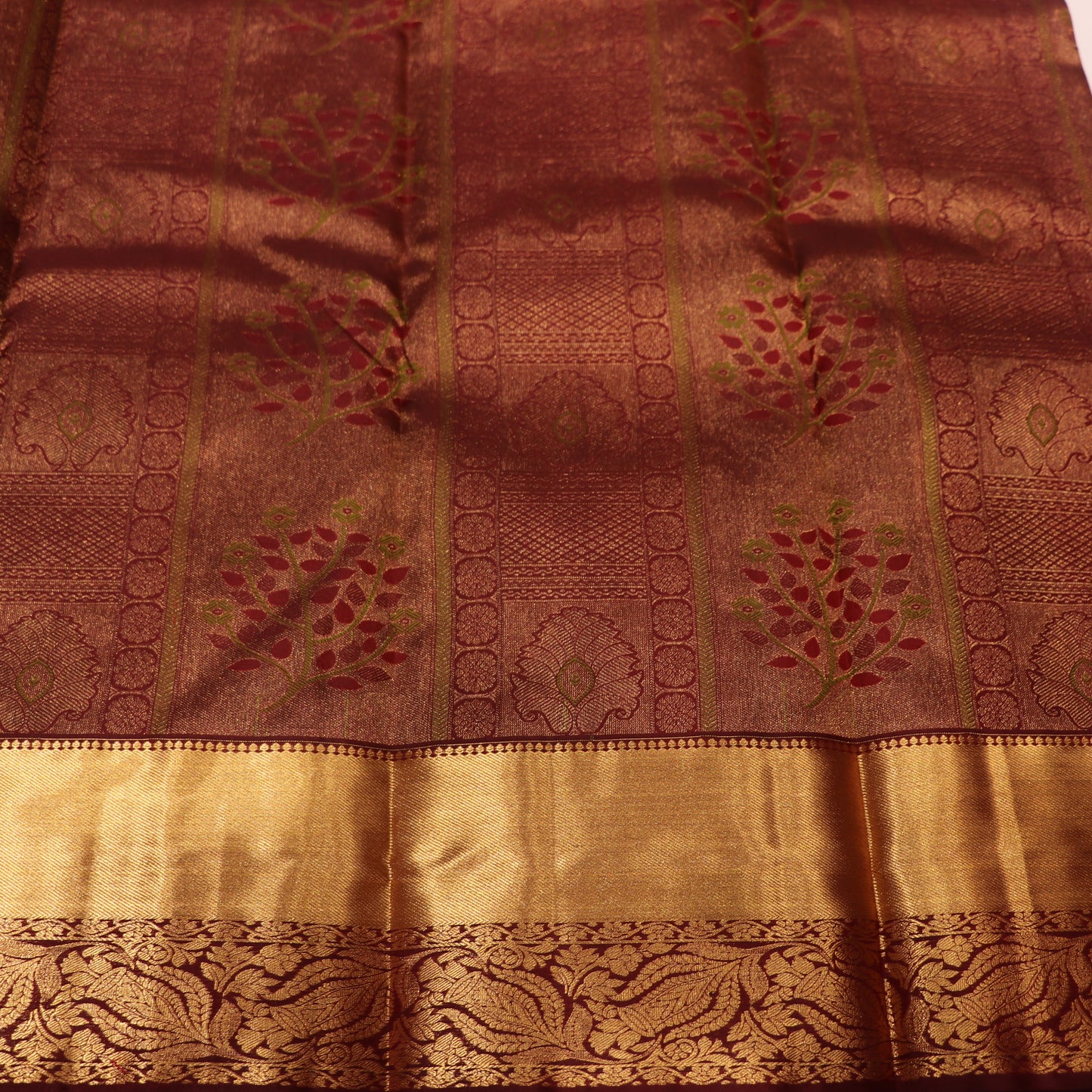 Pure Silk Saree Mearon colour - Vaishali Silks