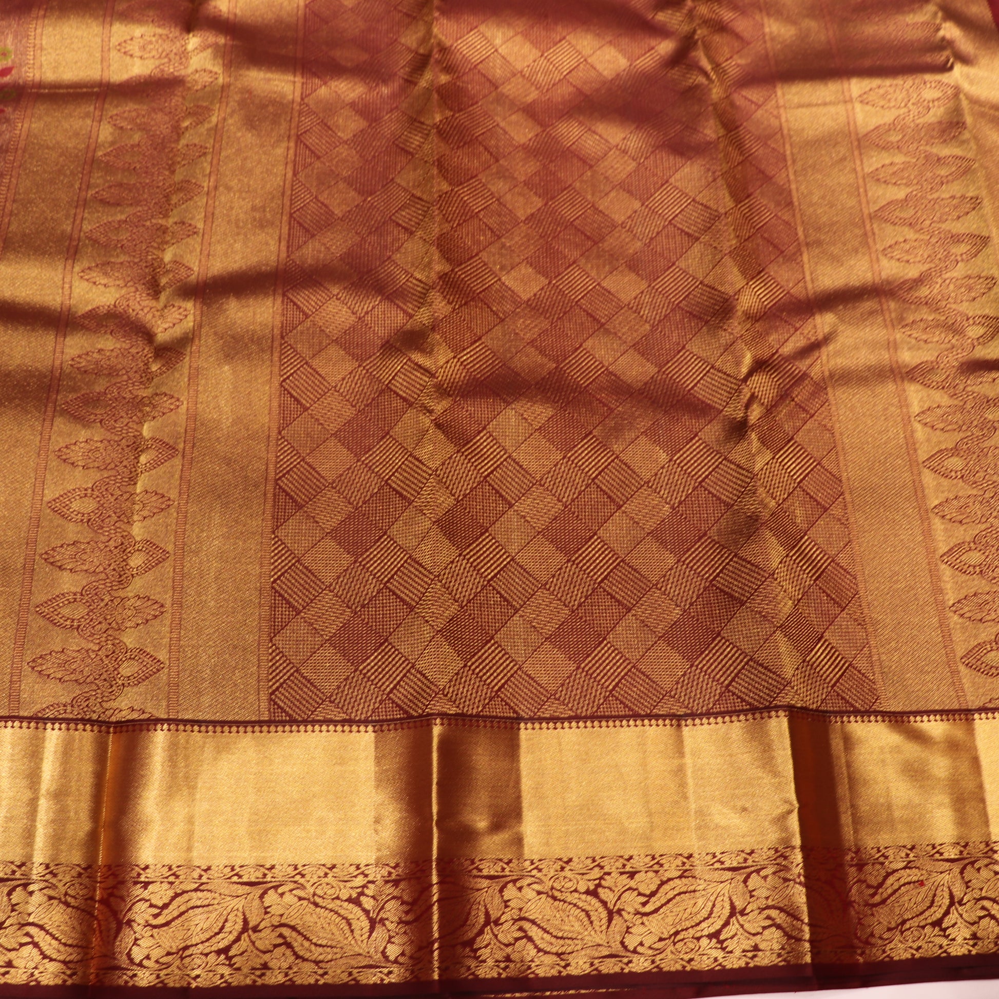 Pure Silk Saree Mearon colour - Vaishali Silks