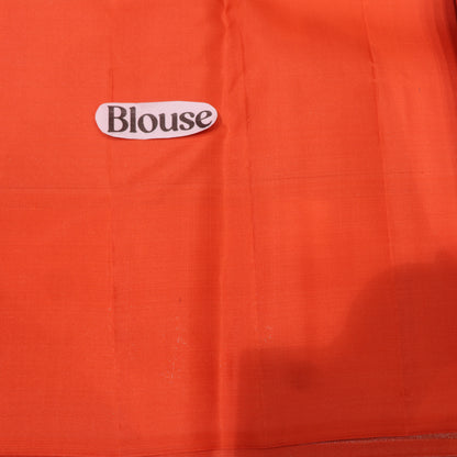 Pure Silk Saree Lavendar With Orange Colour - Vaishali Silks