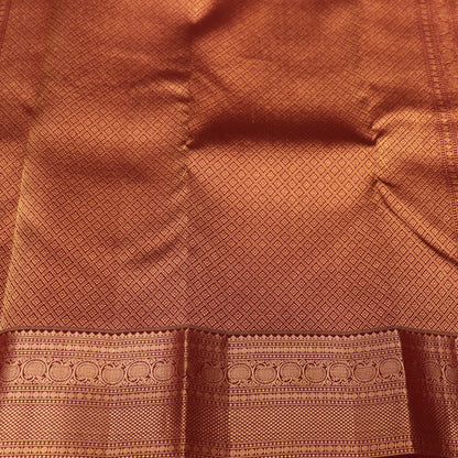 Pure Silk Saree Sandel  with Meron Colour - Vaishali Silks