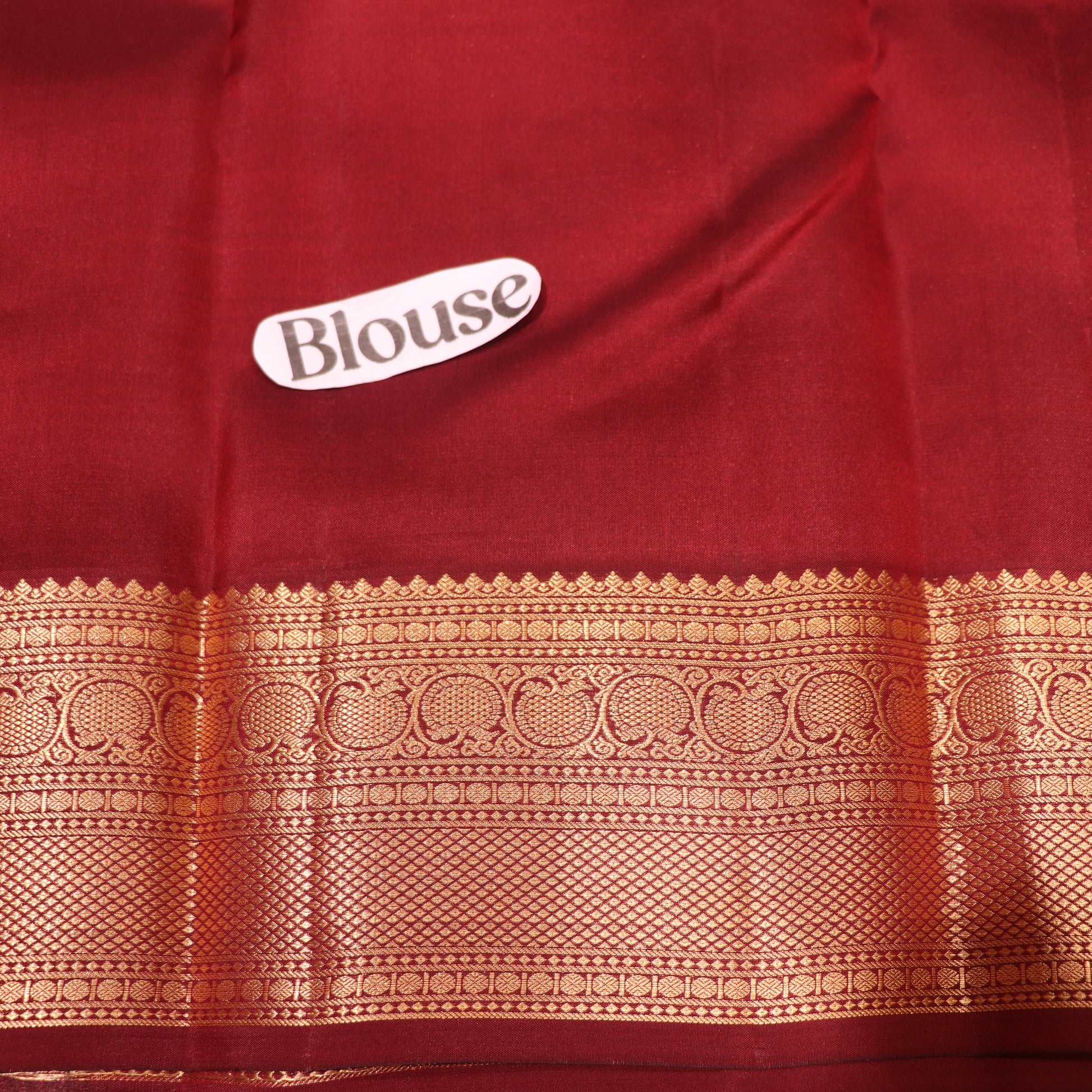 Pure Silk Saree Sandel  with Meron Colour - Vaishali Silks
