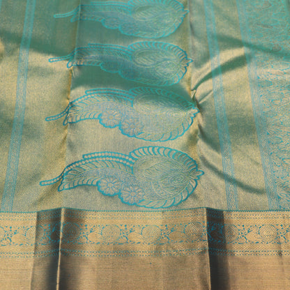 Pure Silk Saree  Ramar  Green Colour - Vaishali Silks
