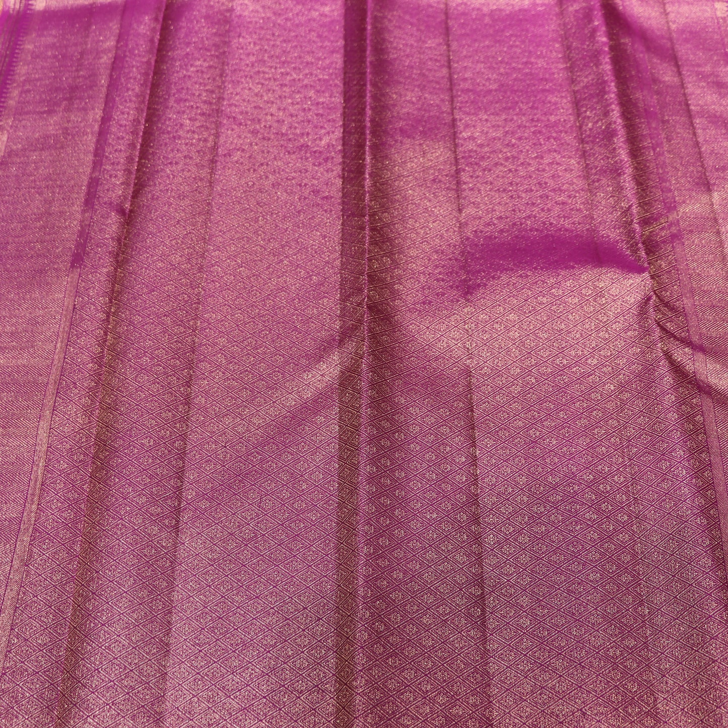 Pure Silk Saree   Mustered With Violet - Vaishali Silks