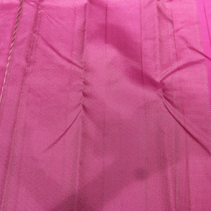 Pure Silk Saree   Peach With  Pink Colour - Vaishali Silks