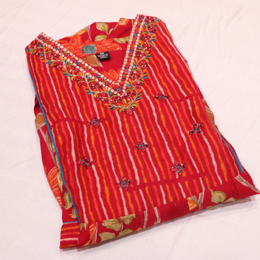 Kurti Set Pink Colour - Vaishali Silks