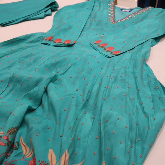 Kurti Set Green Colour - Vaishali Silks