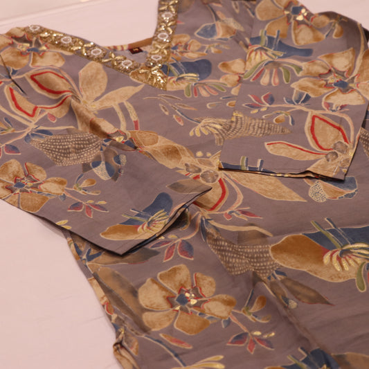 Kurti Set Gray Colour - Vaishali Silks