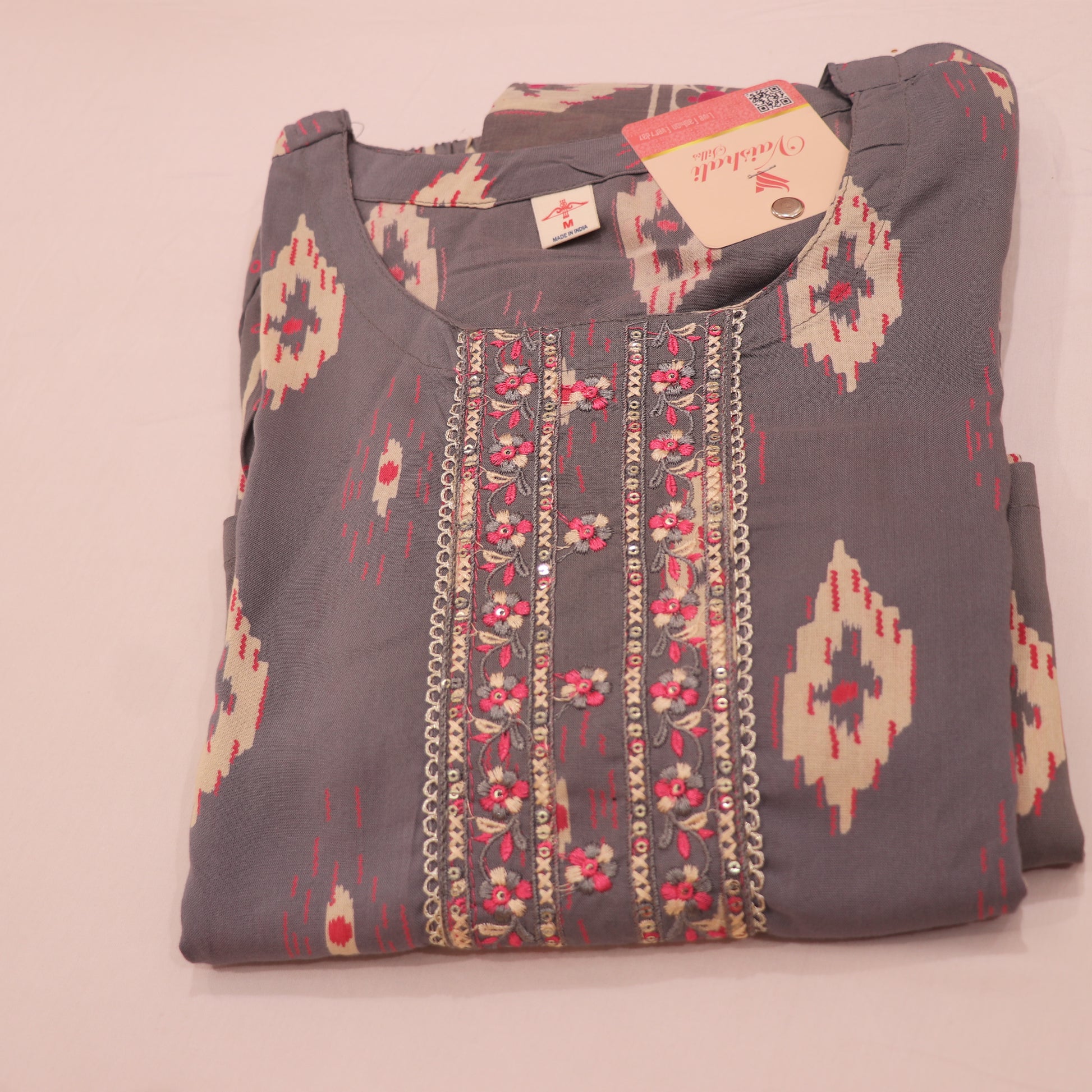 cotton  Gray Colour - Vaishali Silks