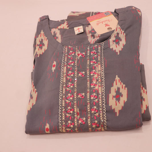 cotton  Gray Colour - Vaishali Silks