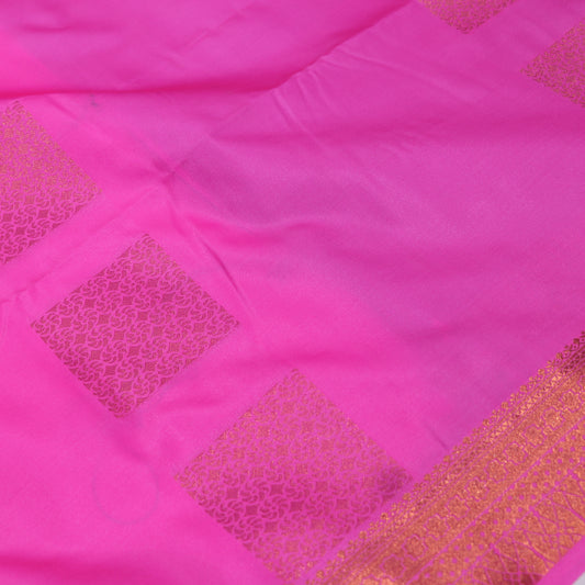 Semi Silk Saree Pink With  Grey Colour - Vaishali Silks
