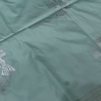 Semi Silk Saree Light Green With Pink Colour - Vaishali Silks