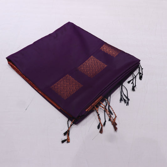 Semi Silk Saree  Violet Colour - Vaishali Silks