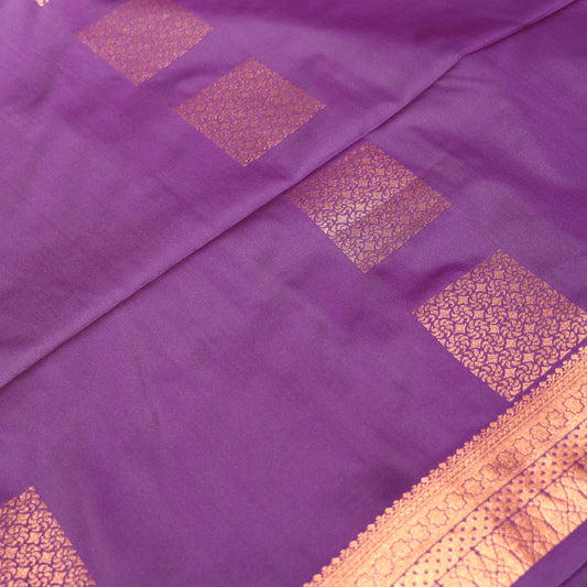 Semi Silk Saree  Violet Colour - Vaishali Silks