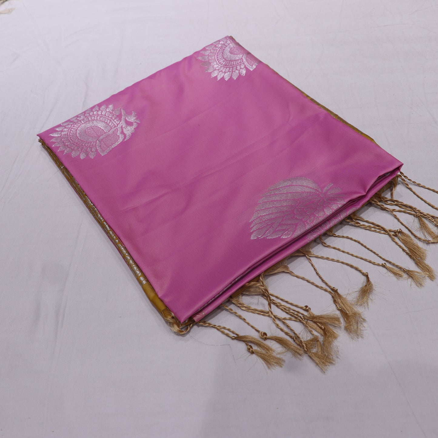 Semi Silk Saree  Pink  Colour - Vaishali Silks