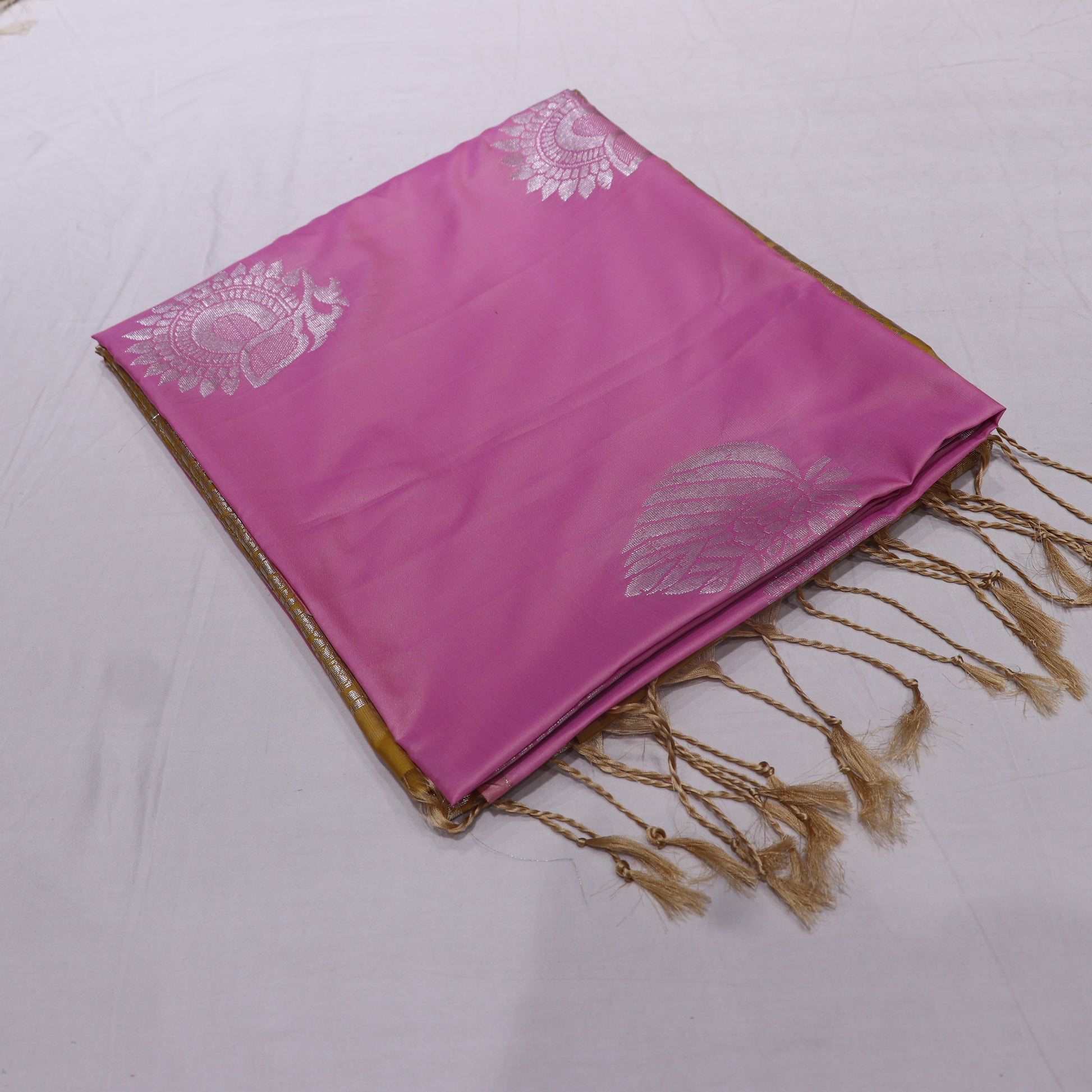 Semi Silk Saree  Pink  Colour - Vaishali Silks