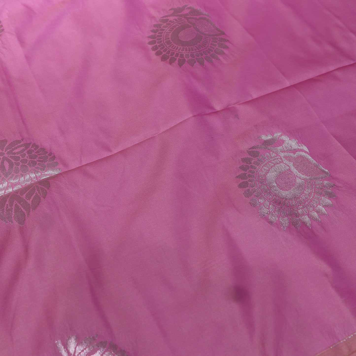 Semi Silk Saree  Pink  Colour - Vaishali Silks