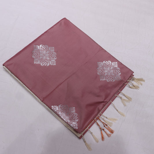 Semi Silk Saree Ligth  Peach  Colour - Vaishali Silks