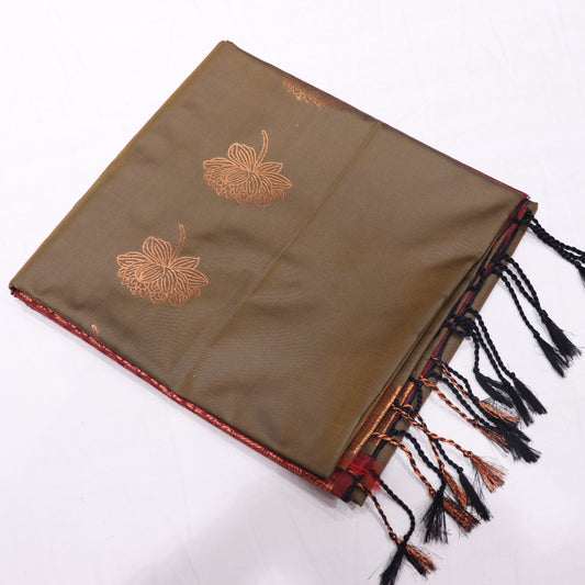 Semi Silk Saree  Green  Colour - Vaishali Silks