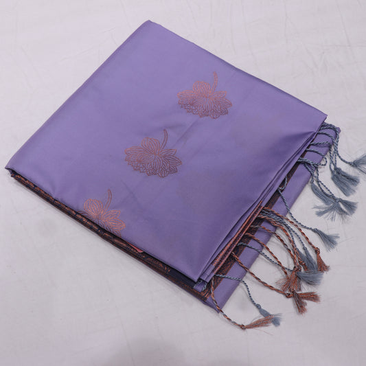 Semi Silk Saree  Violet colour - Vaishali Silks