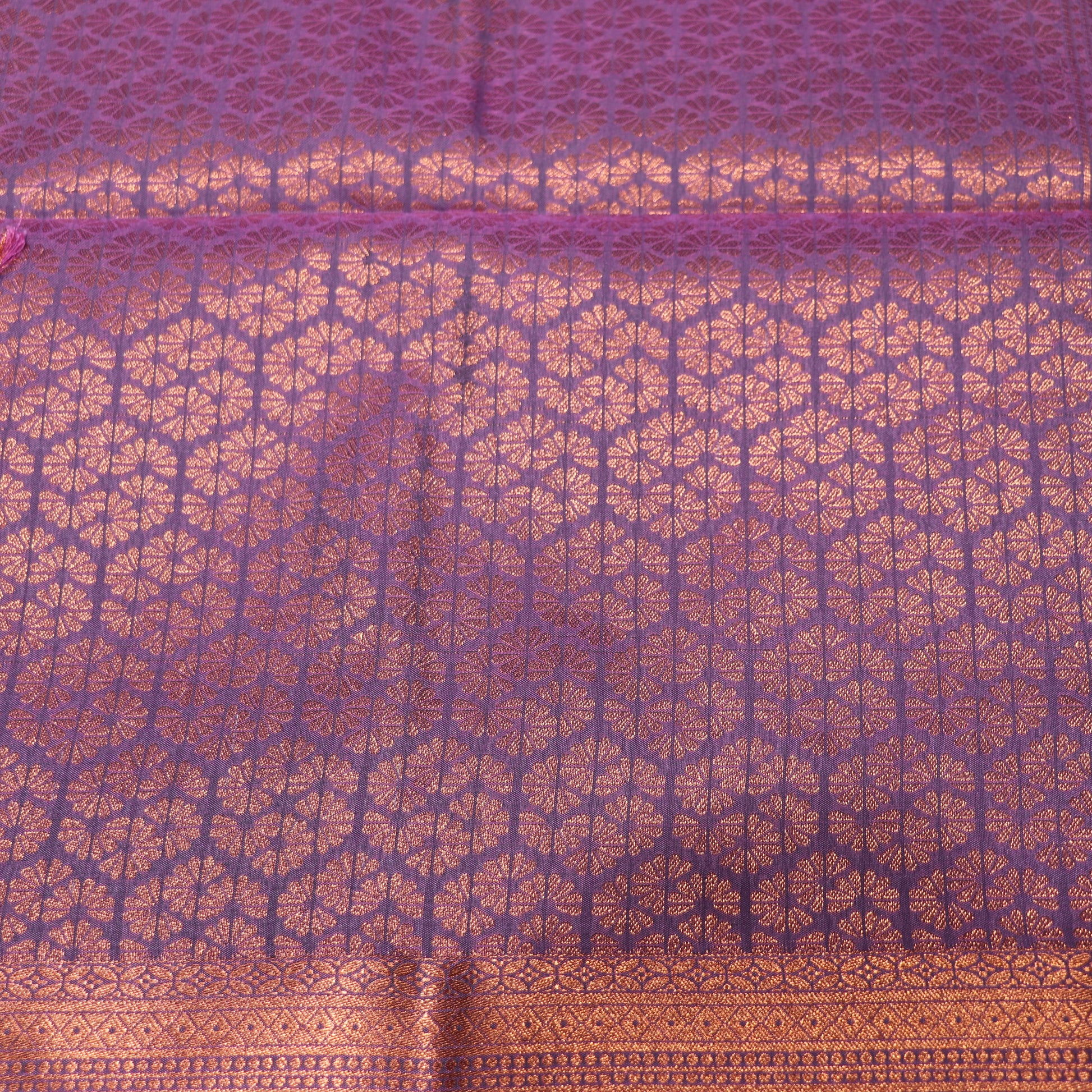 Semi Silk Saree Orange colour - Vaishali Silks