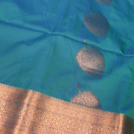 Semi Silk Saree  Green Colour - Vaishali Silks
