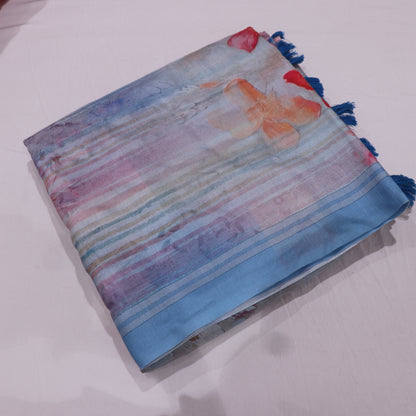 Fancy Saree  Blue  Colour - Vaishali Silks